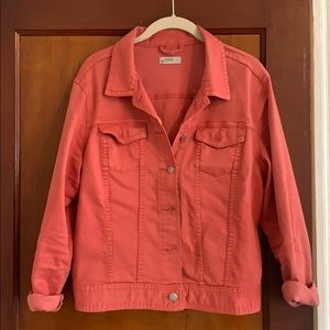 Coral Denim Jacket